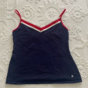 Tommy Hilfiger, Navy tank top with red adjustable straps
